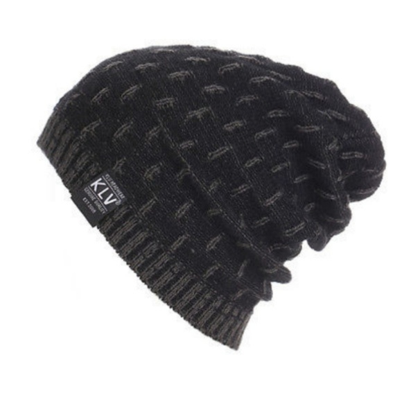 Gray Soft Knitted Wool Slouchy Baggy Beanie Hat - Picture 2 of 4